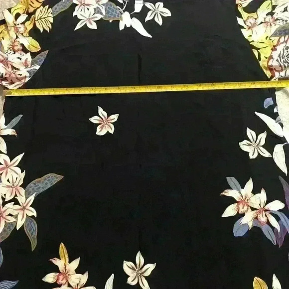 Navy Floral Dress 100% Viscose Size Medium - Picture 2 of 5